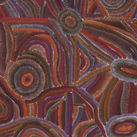 Aboriginal Artwork by Agnes Nampijinpa Brown, Ngapa Jukurrpa (Water Dreaming) - Mikanji, 183x122cm