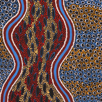 Aboriginal Art by Agnes Nampijinpa Fry, Pamapardu Jukurrpa (Flying Ant Dreaming) - Warntungurru, 122x46cm - ART ARK®