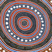 Aboriginal Artwork by Agnes Nampijinpa Fry, Pamapardu Jukurrpa (Flying Ant Dreaming) - Warntungurru, 76x76cm