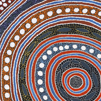 Aboriginal Artwork by Agnes Nampijinpa Fry, Pamapardu Jukurrpa (Flying Ant Dreaming) - Warntungurru, 76x76cm