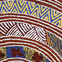 Aboriginal Artwork by Agnes Nampijinpa Fry, Pirlarla Jukurrpa (Dogwood Tree Bean Dreaming), 76x46cm