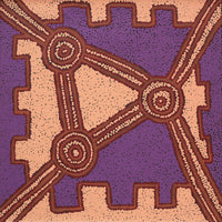 Aboriginal Artwork by Alana Nakamarra Gibson, Lukarrara Jukurrpa, 61x61cm