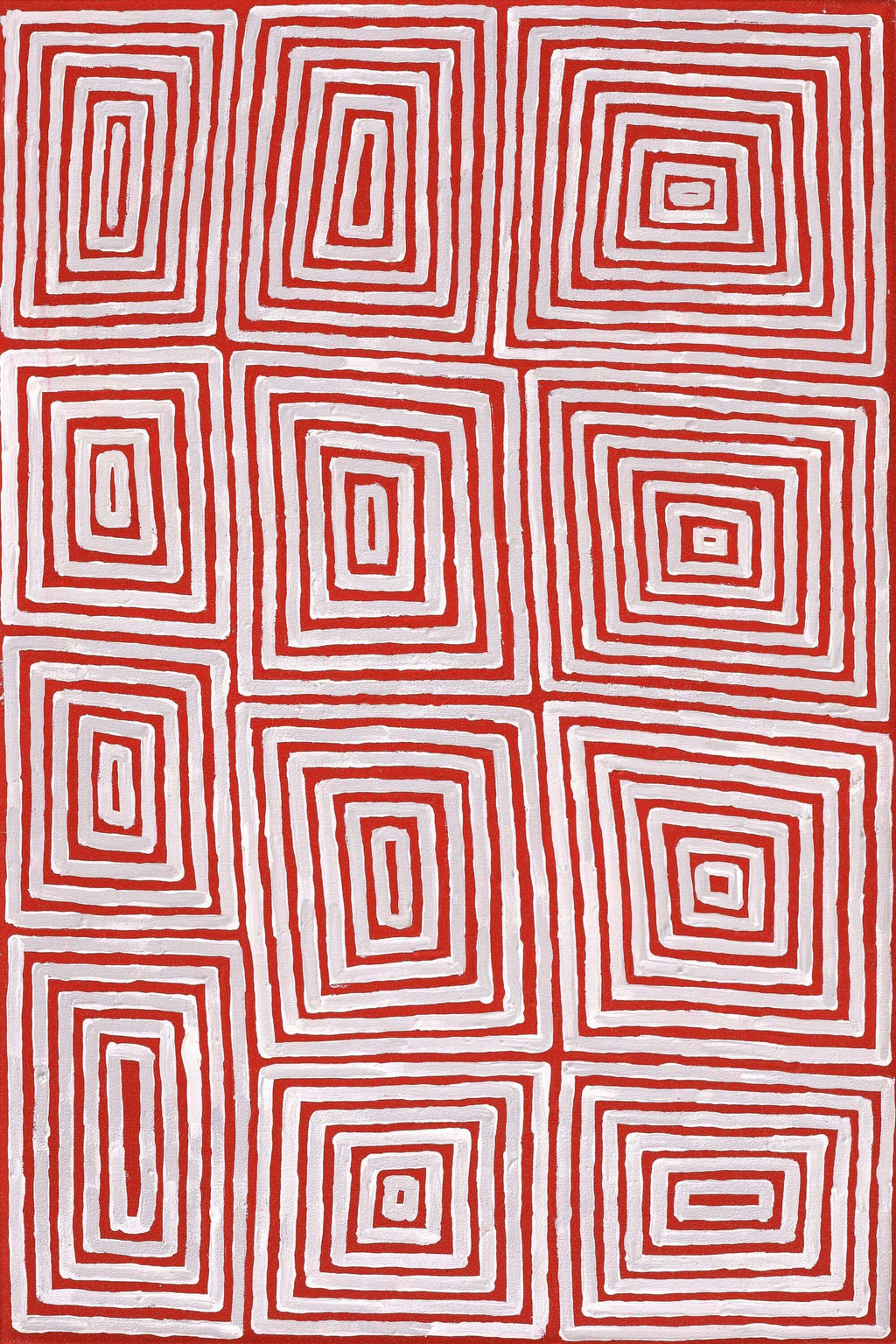 Aboriginal Artwork by Albury Jangala Dixon, Tingari Cycle, 91x61cm