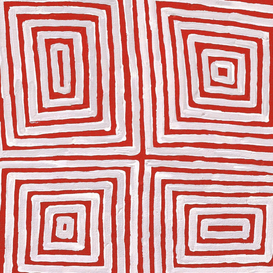 Aboriginal Artwork by Albury Jangala Dixon, Tingari Cycle, 91x61cm