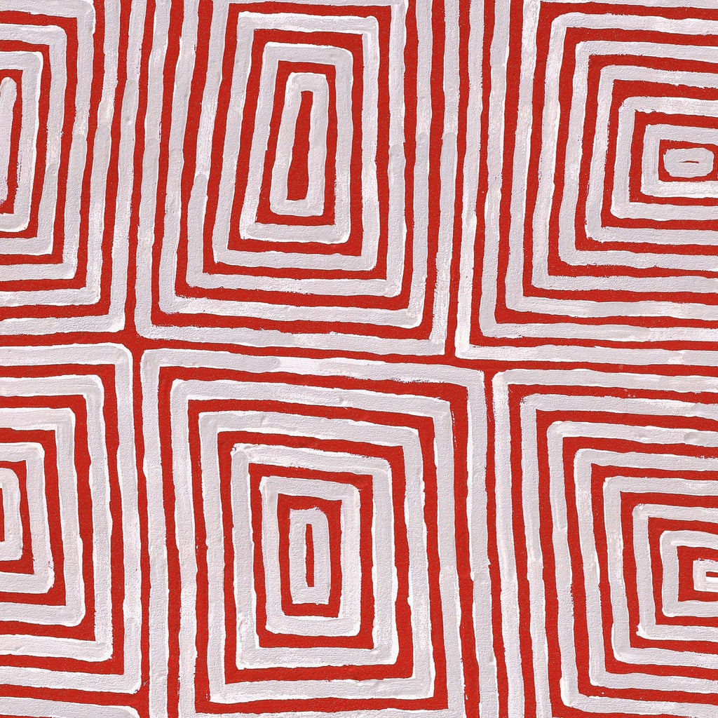 Aboriginal Artwork by Albury Jangala Dixon, Tingari Cycle, 91x61cm