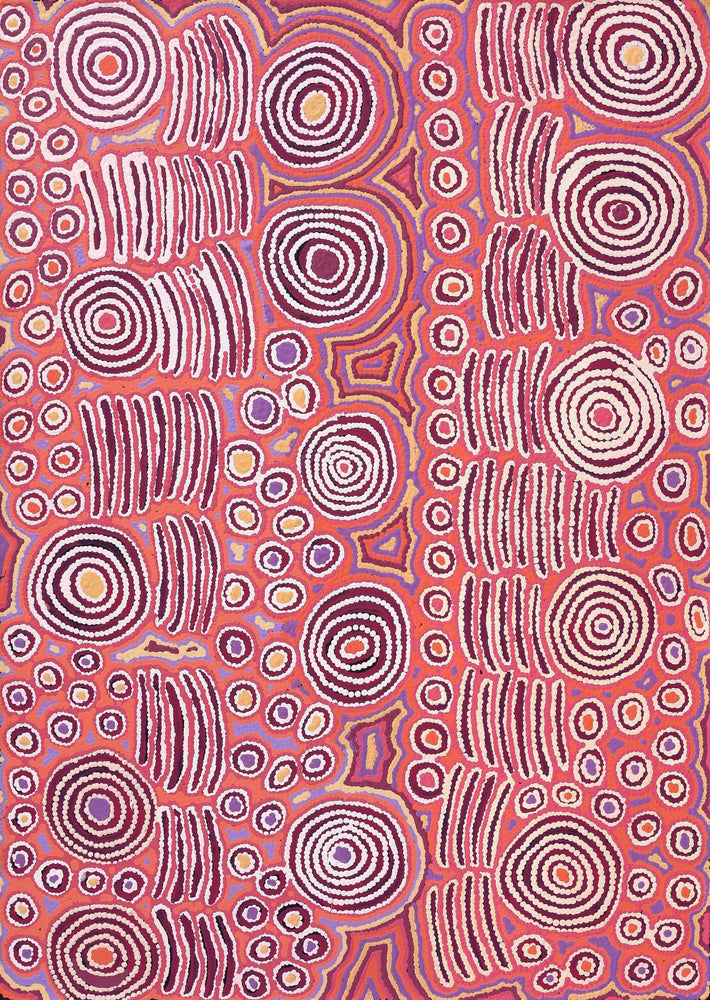 Aboriginal Artwork by Alice Nampijinpa Michaels, Lappi Lappi Jukurrpa, 107x76cm