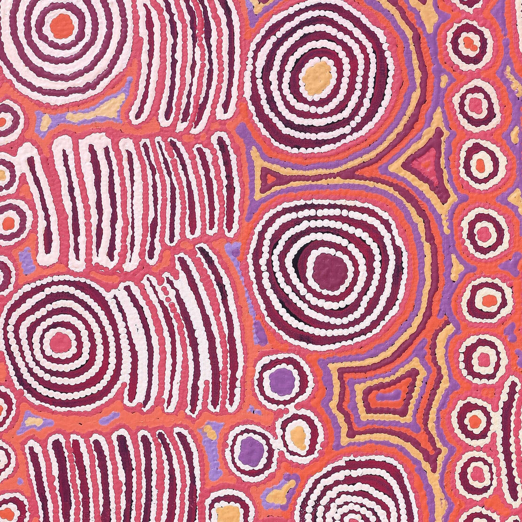 Aboriginal Artwork by Alice Nampijinpa Michaels, Lappi Lappi Jukurrpa, 107x76cm