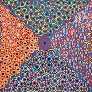 Aboriginal Art by Alice Nampijinpa Michaels, Lappi Lappi Jukurrpa, 122x122cm - ART ARK®