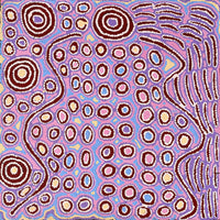 Aboriginal Artwork by Alice Nampijinpa Michaels, Lappi Lappi Jukurrpa, 61x61cm
