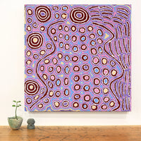 Aboriginal Artwork by Alice Nampijinpa Michaels, Lappi Lappi Jukurrpa, 61x61cm