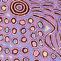 Aboriginal Artwork by Alice Nampijinpa Michaels, Lappi Lappi Jukurrpa, 61x61cm