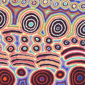 Aboriginal Art by Alice Nampijinpa Michaels, Lappi Lappi Jukurrpa, 91x91cm - ART ARK®