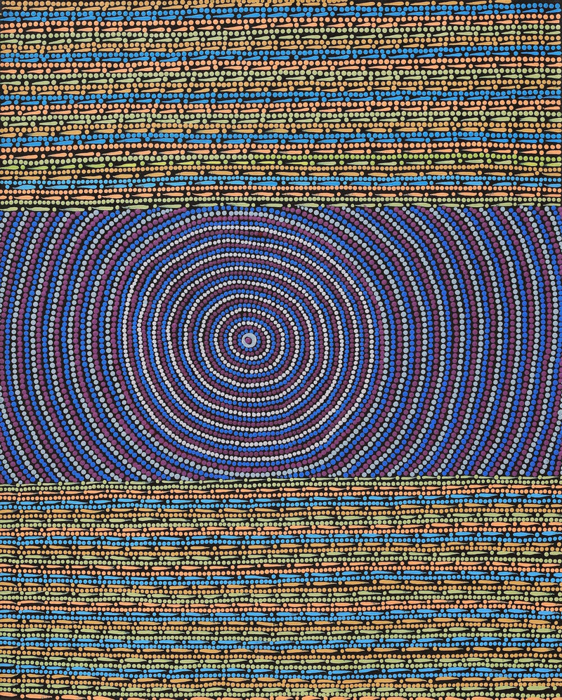 Aboriginal Artwork by Anne Grace Nungarrayi Kitson, Lukarrara Jukurrpa, 76x61cm