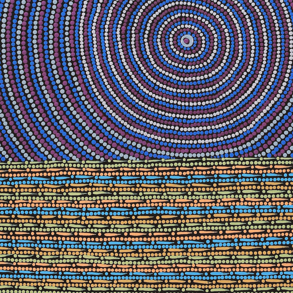 Aboriginal Artwork by Anne Grace Nungarrayi Kitson, Lukarrara Jukurrpa, 76x61cm