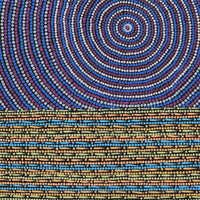 Aboriginal Artwork by Anne Grace Nungarrayi Kitson, Lukarrara Jukurrpa, 76x61cm