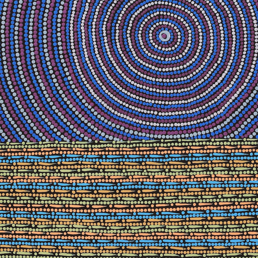 Aboriginal Artwork by Anne Grace Nungarrayi Kitson, Lukarrara Jukurrpa, 76x61cm