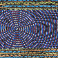 Aboriginal Artwork by Anne Grace Nungarrayi Kitson, Lukarrara Jukurrpa, 76x61cm