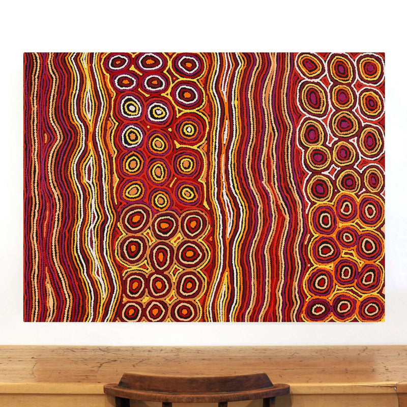 Aboriginal Artwork by Antonia Napangardi Michaels, Lappi Lappi Jukurrpa, 122x91cm