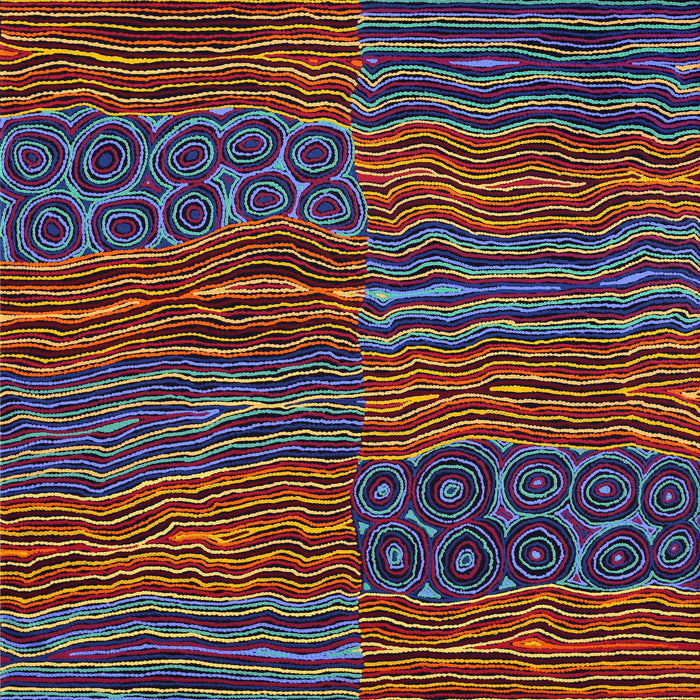 Aboriginal Art by Antonia Napangardi Michaels, Lappi Lappi Jukurrpa, 152x152cm - ART ARK®