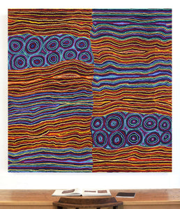 Aboriginal Art by Antonia Napangardi Michaels, Lappi Lappi Jukurrpa, 152x152cm - ART ARK®