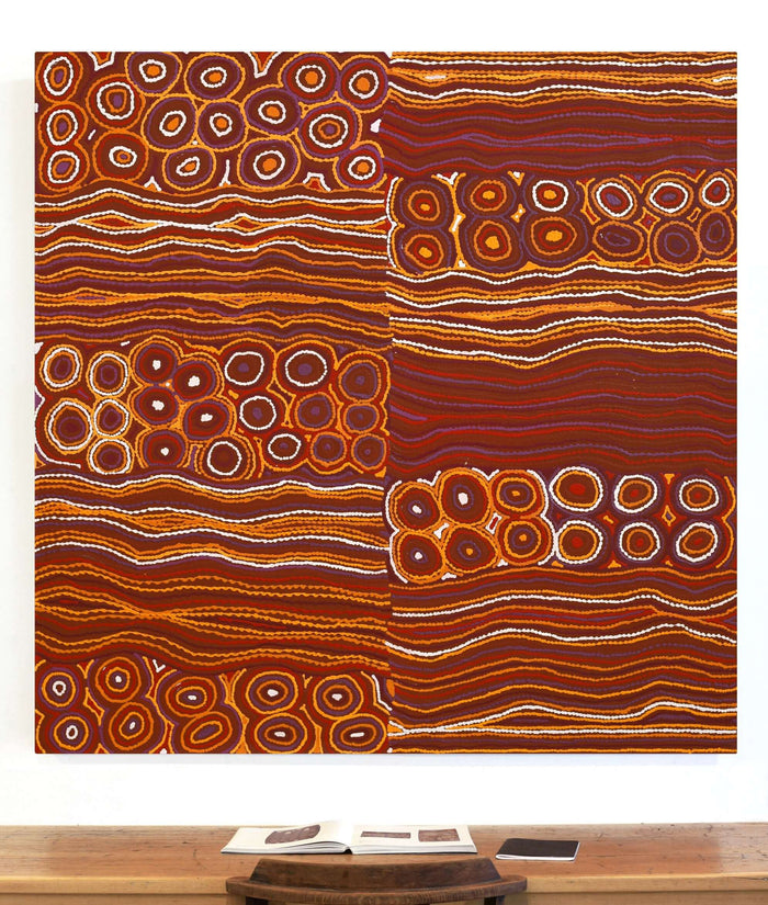 Aboriginal Art by Antonia Napangardi Michaels, Lappi Lappi Jukurrpa, 152x152cm - ART ARK®