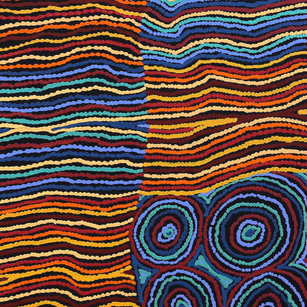 Aboriginal Art by Antonia Napangardi Michaels, Lappi Lappi Jukurrpa, 152x152cm - ART ARK®