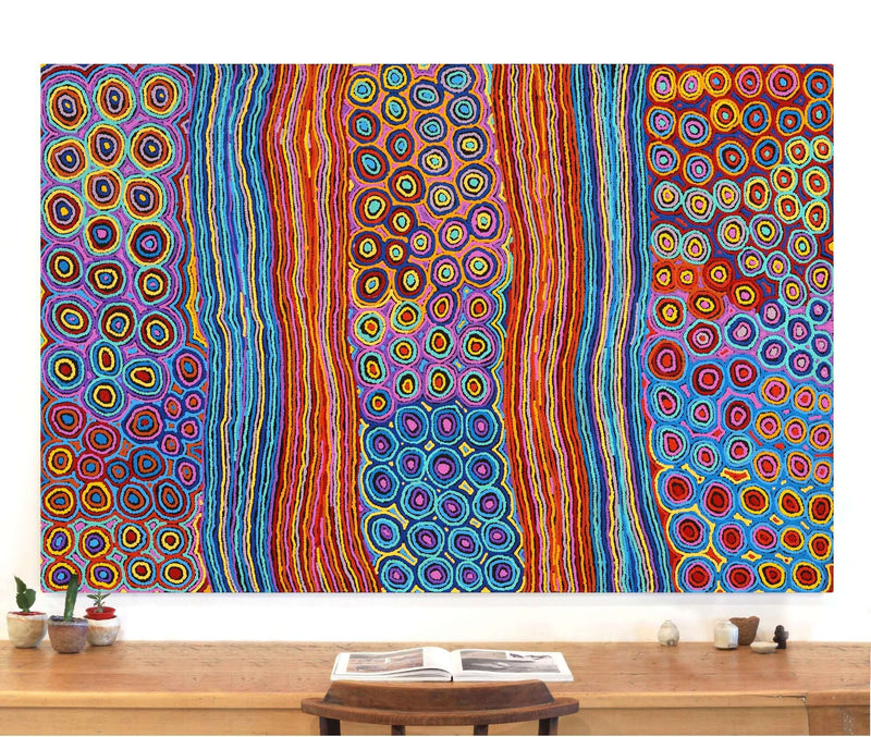 Aboriginal Artwork by Antonia Napangardi Michaels, Lappi Lappi Jukurrpa, 183x122cm