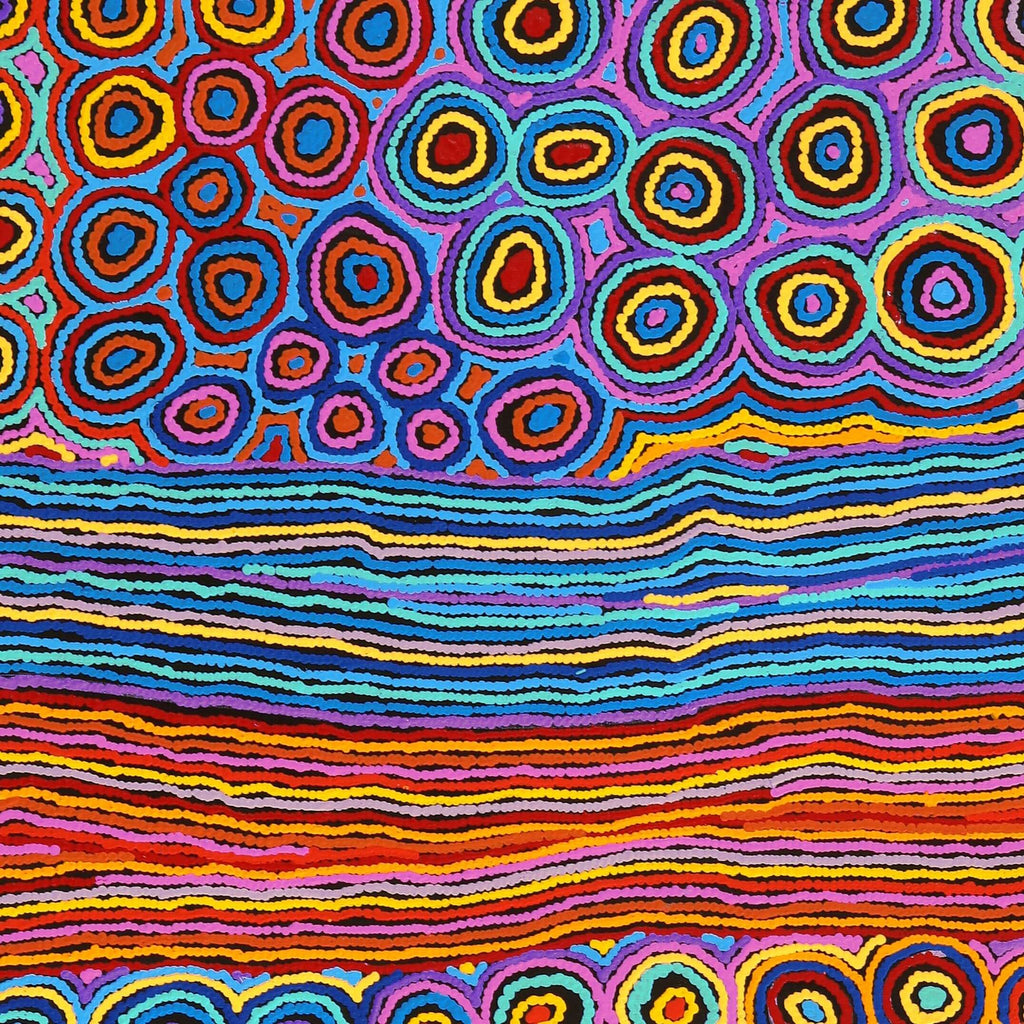 Aboriginal Art by Antonia Napangardi Michaels, Lappi Lappi Jukurrpa, 183x122cm - ART ARK®