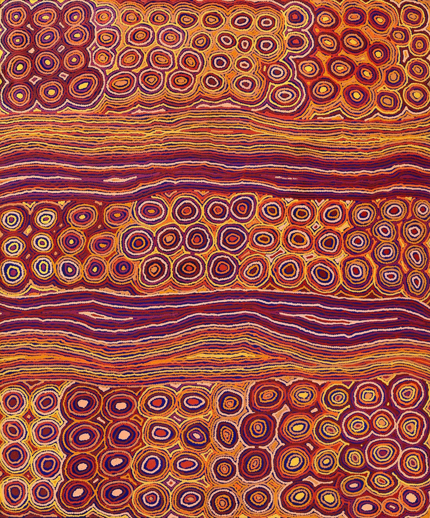 Aboriginal Art by Antonia Napangardi Michaels, Lappi Lappi Jukurrpa, 183x152cm - ART ARK®