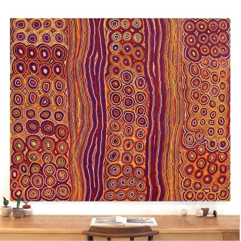Aboriginal Artwork by Antonia Napangardi Michaels, Lappi Lappi Jukurrpa, 183x152cm