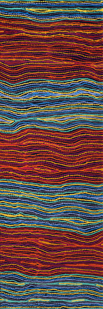 Aboriginal Artwork by Antonia Napangardi Michaels, Lappi Lappi Jukurrpa, 183x61cm