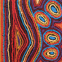Aboriginal Artwork by Antonia Napangardi Michaels, Lappi Lappi Jukurrpa, 30x30cm