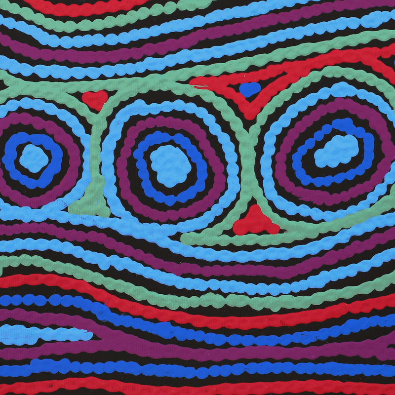 Aboriginal Artwork by Antonia Napangardi Michaels, Lappi Lappi Jukurrpa, 30x30cm