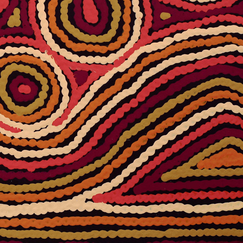 Aboriginal Artwork by Antonia Napangardi Michaels, Lappi Lappi Jukurrpa, 30x30cm