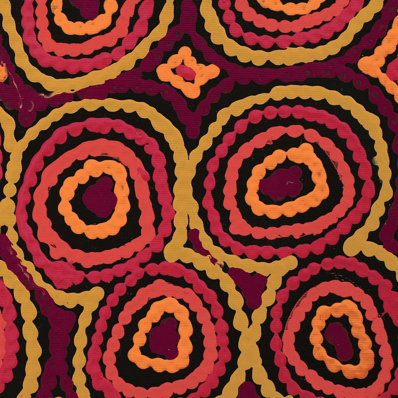 Aboriginal Artwork by Antonia Napangardi Michaels, Lappi Lappi Jukurrpa, 30x30cm