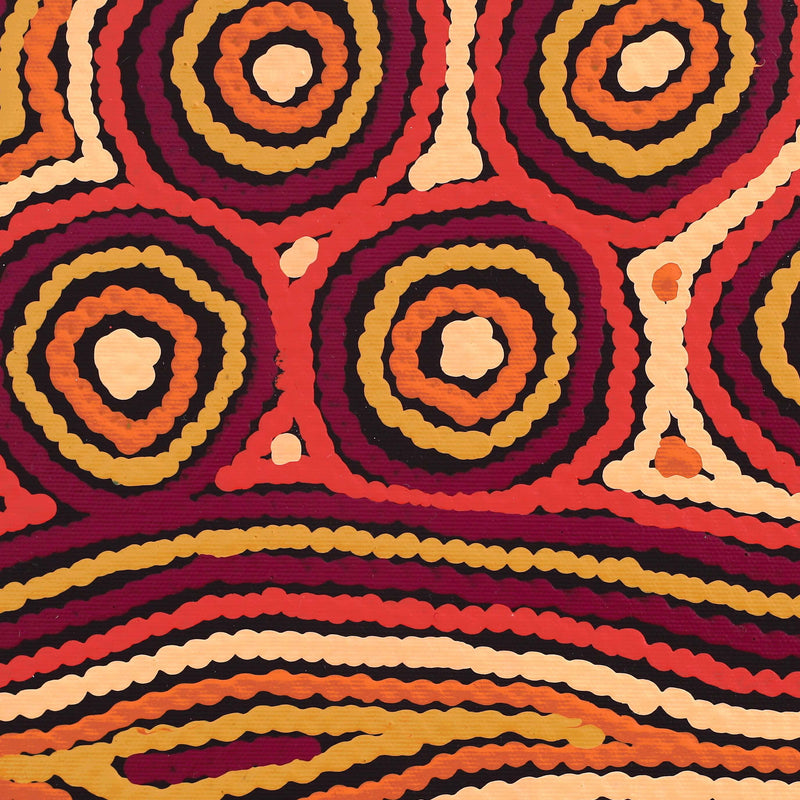 Aboriginal Artwork by Antonia Napangardi Michaels, Lappi Lappi Jukurrpa, 30x30cm
