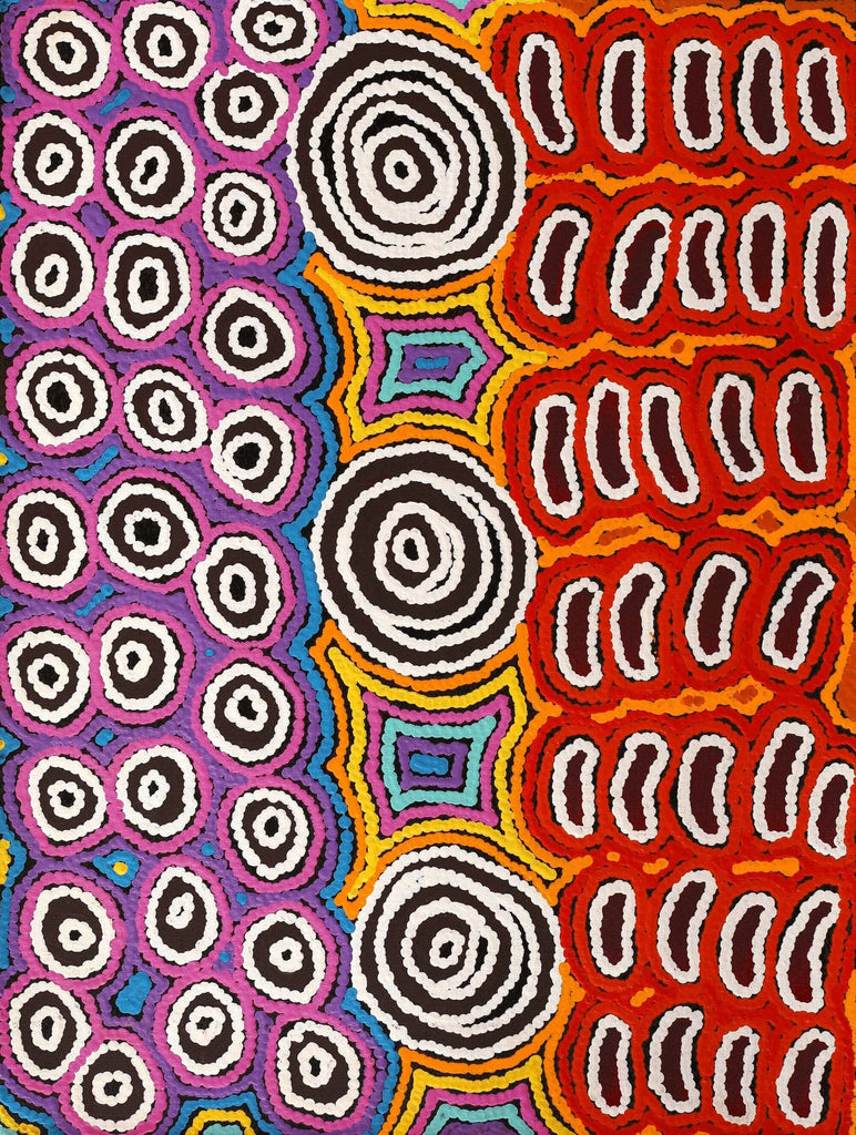 Aboriginal Artwork by Antonia Napangardi Michaels, Lappi Lappi Jukurrpa, 61x46cm
