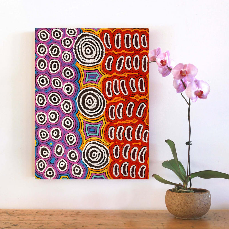 Aboriginal Artwork by Antonia Napangardi Michaels, Lappi Lappi Jukurrpa, 61x46cm