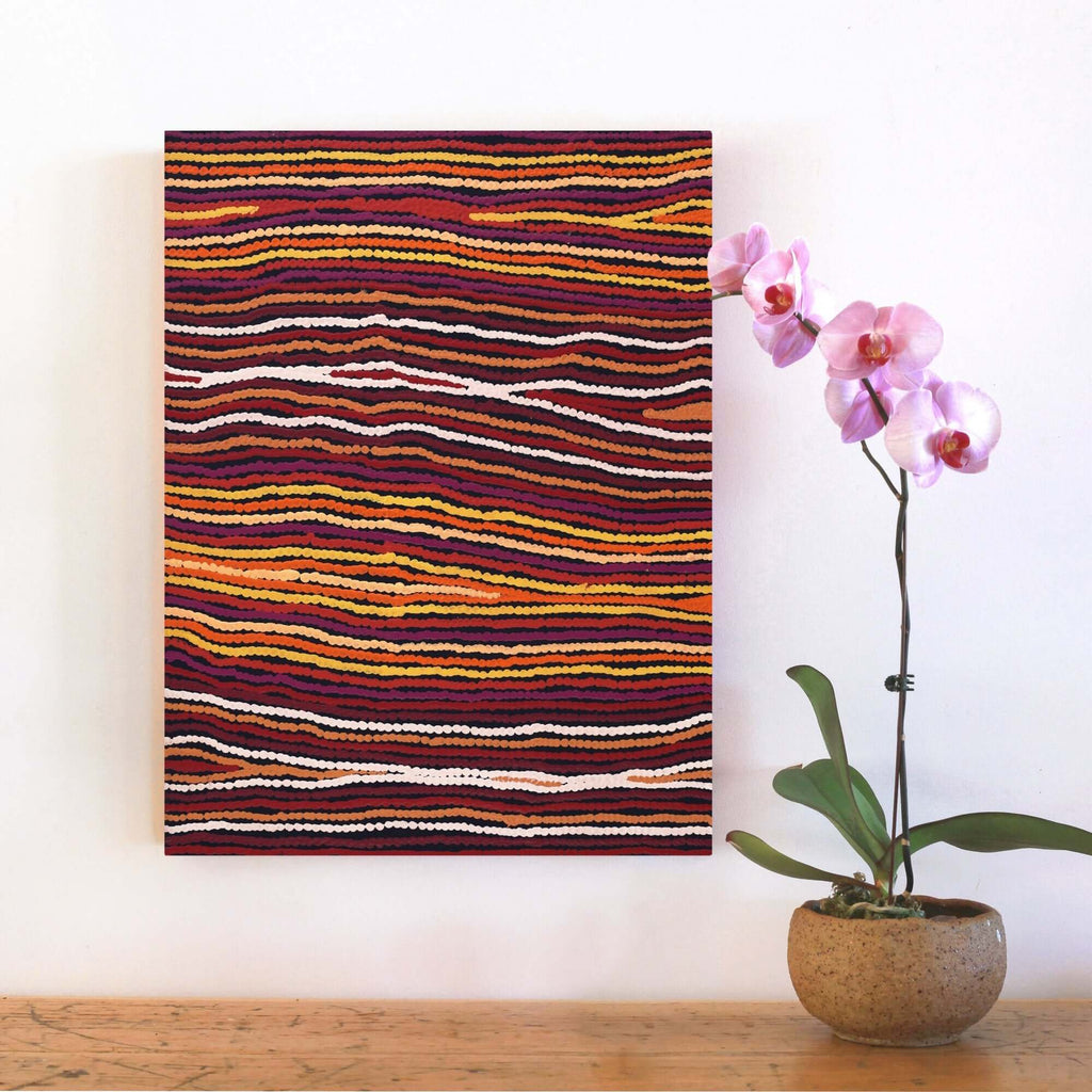 Aboriginal Art by Antonia Napangardi Michaels, Lappi Lappi Jukurrpa, 61x46cm - ART ARK®