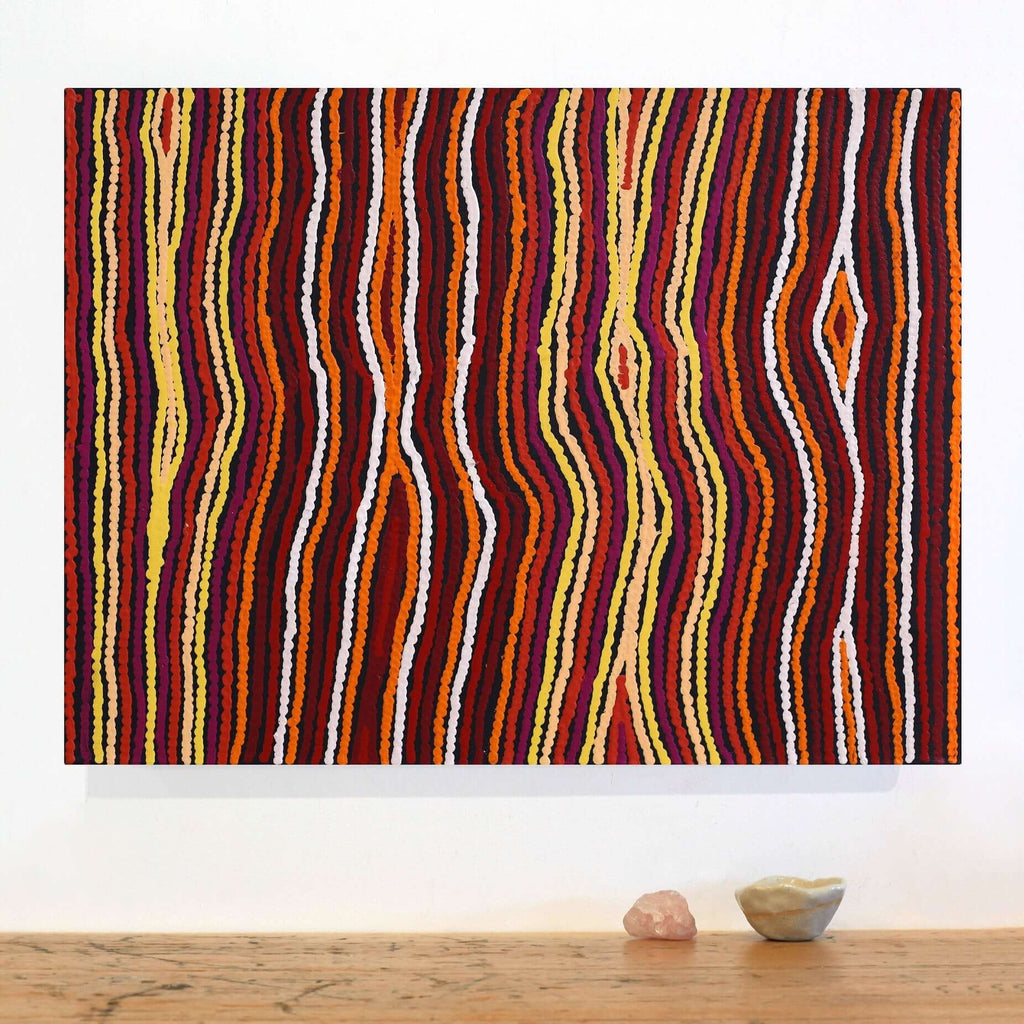 Aboriginal Artwork by Antonia Napangardi Michaels, Lappi Lappi Jukurrpa, 61x46cm