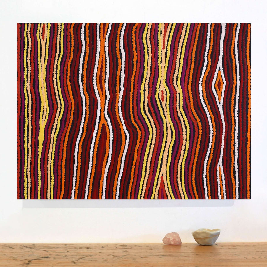 Aboriginal Artwork by Antonia Napangardi Michaels, Lappi Lappi Jukurrpa, 61x46cm
