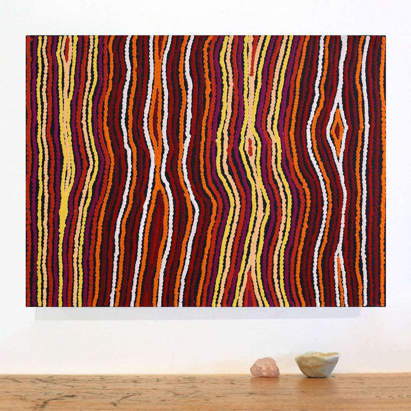 Aboriginal Artwork by Antonia Napangardi Michaels, Lappi Lappi Jukurrpa, 61x46cm