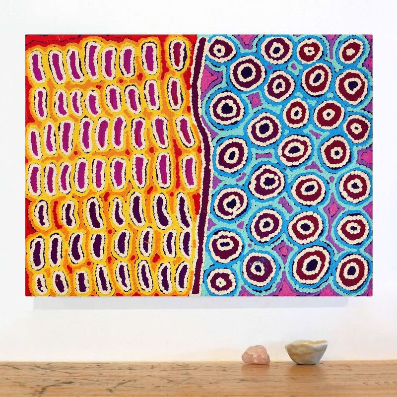 Aboriginal Artwork by Antonia Napangardi Michaels, Lappi Lappi Jukurrpa, 61x46cm