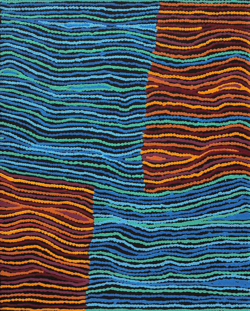 Aboriginal Artwork by Antonia Napangardi Michaels, Lappi Lappi Jukurrpa, 76x61cm