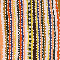 Aboriginal Artwork by Ben Jangala Gallagher, Janyinki Jukurrpa (Janyinki Dreaming), 122x30cm