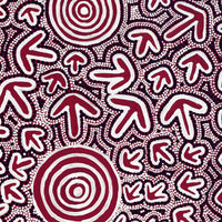 Aboriginal Artwork by Ben Jangala Gallagher, Yankirri Jukurrpa (Emu Dreaming) - Ngarlikurlangu, 61x46cm