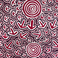 Aboriginal Artwork by Ben Jangala Gallagher, Yankirri Jukurrpa (Emu Dreaming) - Ngarlikurlangu, 61x46cm