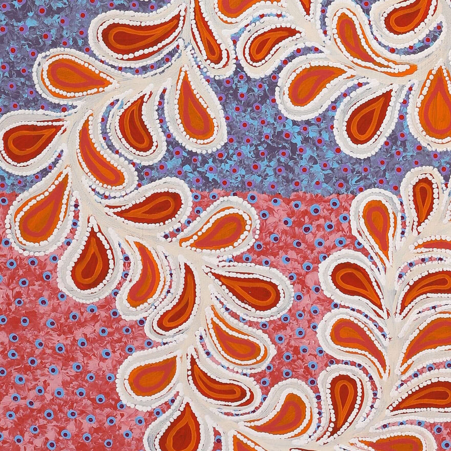 Aboriginal Artwork by Brenda Punytjina Armstrong, Honey Grevillea Dreaming, 152x61cm