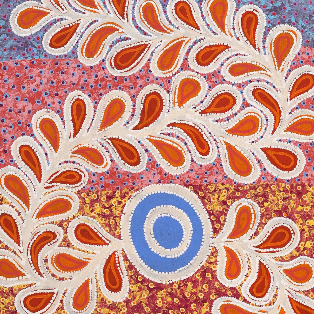 Aboriginal Artwork by Brenda Punytjina Armstrong, Honey Grevillea Dreaming, 152x61cm