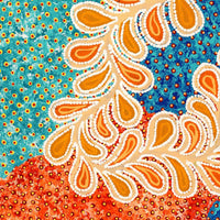Aboriginal Artwork by Brenda Punytjina Armstrong, Kaliny-kalinypa / Ultukunpa Jukurrpa - Honey Grevillea Dreaming, 107x76cm